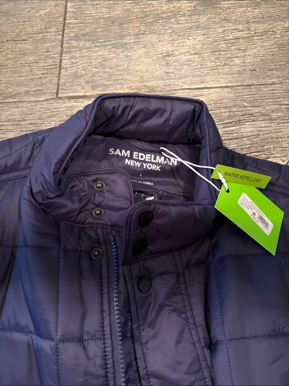 Sam Edelman Mens Navy Quilted Water-Repellent Puffer Jacket NWT